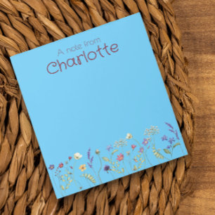 Boho Flore margueuse aquarelle turguoise Bloc-note