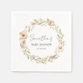 Boho Flower Baby Shower Servet (Voorkant)