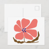 Boho flower briefkaart (Voorkant / Achterkant)