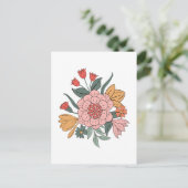 Boho flower briefkaart (Staand voorkant)