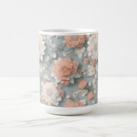 Boho Flower Design 15 oz Mug classique (Centre)