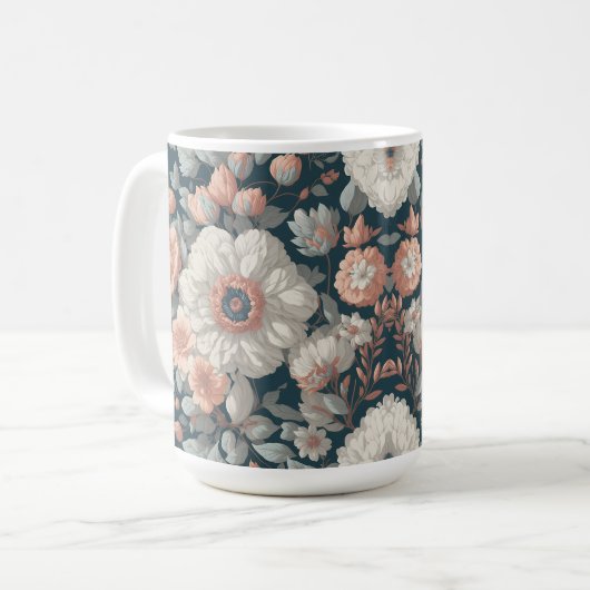 Boho Flower Design 15 oz Mug classique (Devant gauche)