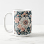Boho Flower Design 15 oz Mug classique (Gauche)
