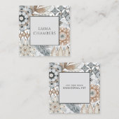 Boho Flower Formes Doodles Cartes d'Appel (Devant / Derrière)