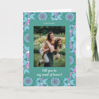 Boho Flower Groovy Photo Bridal Party Voorstel