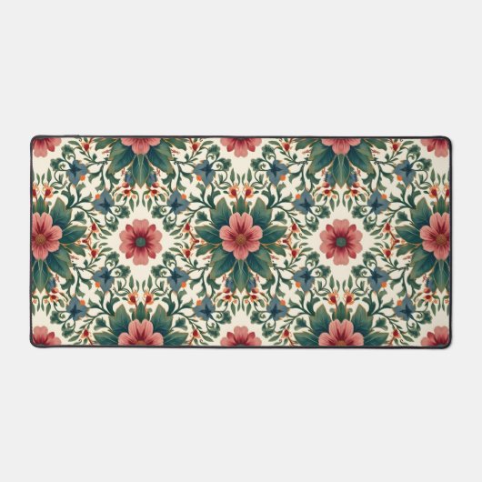 Boho Flower Magic - dans les tons vert et rose (Recto)
