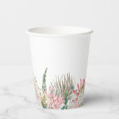 Boho Flower Paper Cup Papieren Bekers (Achterkant)