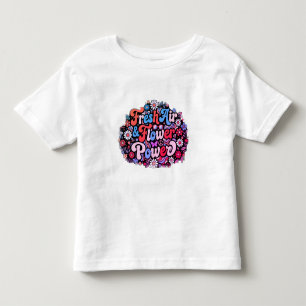 Boho Flower Power Grafisch Kinder Shirts