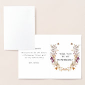 Boho Flower Serez-Vous Ma Carte Flower Girl (Affichage)