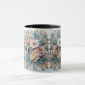 Boho Flowers 3D Mode Koffie Mok (Midden)