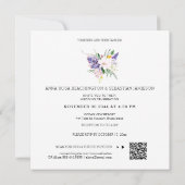 *~* Boho Flowers AR15 QR RSVP Wedding Kaart (Achterkant)