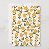 Boho Flowers Baby in Bloom Shower Invitation Kaart (Achterkant)