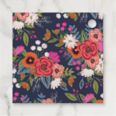 Boho Flowers Baby shower Dank u Bedankjes Labels (Achterkant)