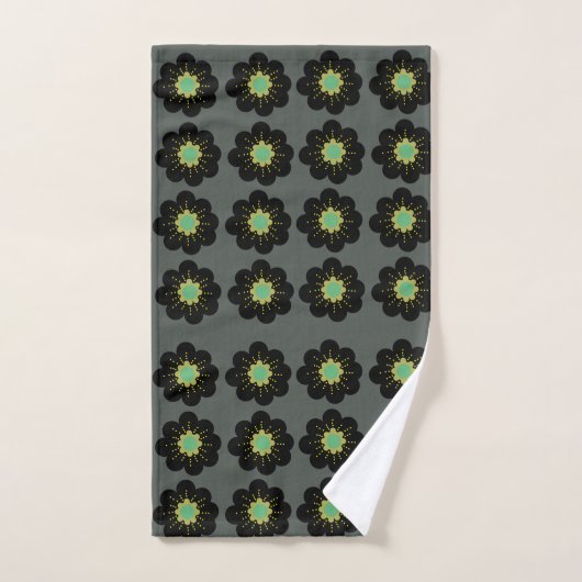Boho Flowers Bad Handdoek (Handdoek)