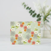 Boho Flowers Briefkaart (Staand voorkant)