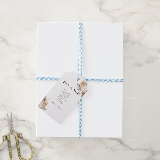 Boho Flowers Cadeaulabel (Met Touw)