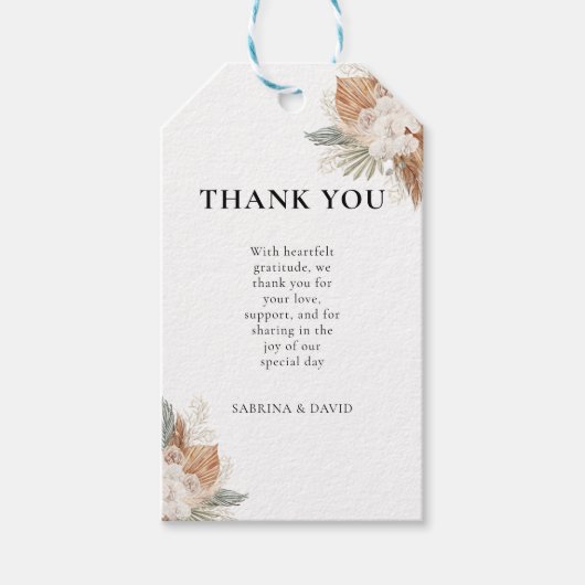 Boho Flowers Cadeaulabel (Voorkant)