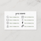 Boho Flowers & Camera Visitekaartje (Achterkant)