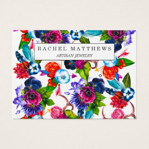 Boho Flowers Deer Antlers Feuilles Équipement d'a