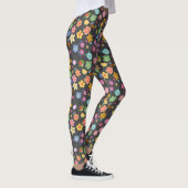Boho Flowers Pattern B01.b Dgrey BG Leggings (Rechts)