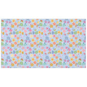 Boho Flowers Pattern B01.w Lblue BG Tafelkleed (Voorkant (Horizontaal))