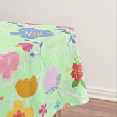 Boho Flowers Pattern B01.w LGreen BG Tafelkleed (Voorbeeld)