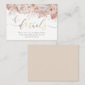 Boho Flowers Site Mariage Carte de boîtier (Devant / Derrière)