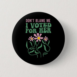 Boho Flowers verwijt me niet dat ik op haar anti-T Ronde Button 5,7 Cm