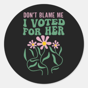 Boho Flowers verwijt me niet dat ik op haar anti-T Ronde Sticker