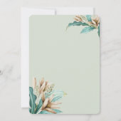 Boho Flowers Vrijgezellenfeest Kaart (Achterkant)