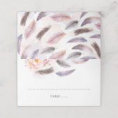 Boho Flowers Waterverf veren (Buitenkant ongevouwen)