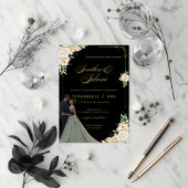 Boho Flowers Wedding Invitation