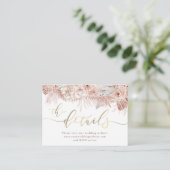Boho Flowers Wedding Website Kaart (Staand voorkant)
