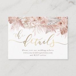 Boho Flowers Wedding Website Kaart