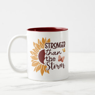 Boho Flowers Wildflowers Bijbelvers Tweekleurige Koffiemok