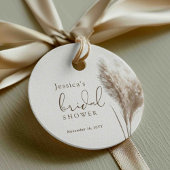 Boho Fluffy Pampas Gras Bruidsfeestje Bedankjes Labels