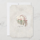 BOHO Foliage Sage Green White Orchid Floral Oerwou Kaart (Achterkant)