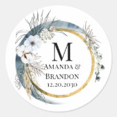 BOHO Foliage Wedding Dank u Sticker (Voorkant)