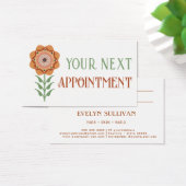 Boho Folk Art Bloem Afspraakkaart Visitekaartje (Bureau)