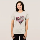Boho Folk Art Bloem Tri-Blend Shirt (Voorkant volledig)
