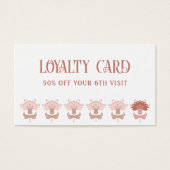 boho folk art flowers qr code carte de fidélité (Devant)