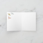 Boho Folk Art Vogelpatroon Blank Bedankkaart (Binnen)