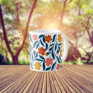 Boho Folk Bloemen Leraar Cadeau met Opheffing Koffiemok