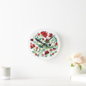 Boho Folk Floral Matyo Ronde Klok (Huis)