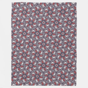 Boho Folk Harten Patroon Tegel Fleece Deken