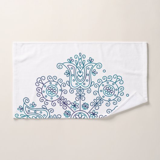 Boho Folk Motif (Serviette à main)