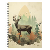 Boho Forest Deer Spiral Notitieboek (Voorkant)