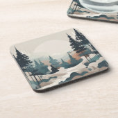 Boho Forest Landschap Kunstwerk Bier Onderzetter (Linkerzijde)