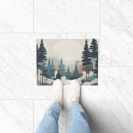 Boho Forest Landschap Kunstwerk Deurmat