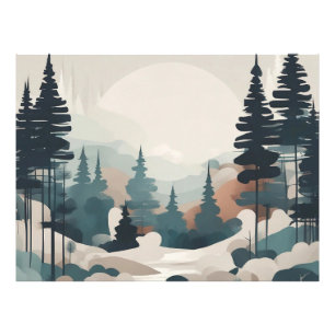 Boho Forest Landschap Kunstwerk Foto Afdruk